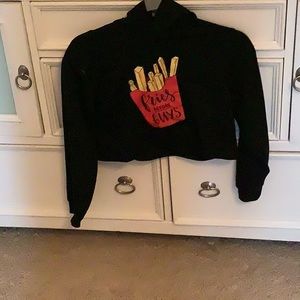 I’m selling a fries before guys cropped hoodie set for an 8or 9 year old!